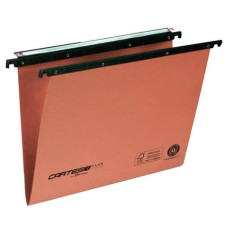 CARTELLE SOSPESE ORIZZONTALI PER CASSETTI CARTESIO PLUS 39 CM FONDO A V ARANCIO CF. 25 PZ - 300/395 LINK -A2