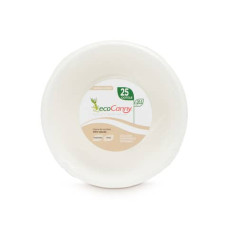 CIOTOLA BIO-COMPOSTABILE ECOCANNY TAKE AWAY BIANCO Ø205X60 MM CONF. 25 PZ