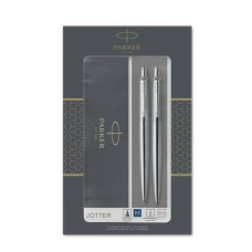 GIFT SET DUO PARKER - PENNA A SFERA A SCATTO JOTTER M STAINLESS STEEL CT + PORTAMINE 0,5 ARGENTO - 2093256