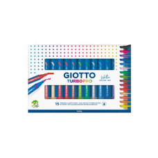 PENNARELLI DOPPIA PUNTA ACQUERELLABILE GIOTTO TURBO PRO CONF. DA 15 COLORI ASSORTITI