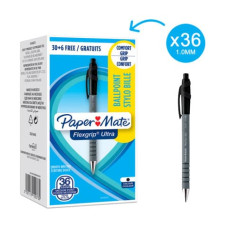 PENNA A SFERA A SCATTO PAPER MATE FLEXGRIP ULTRA M 1,0 MM NERO - CONFEZIONE DA 36