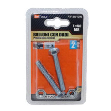 BULLONI CON DADI EMI M8 X 50 MM - CONF. 2 PEZZI BULLONI CON DADI EMI M8 X 50 MM - CONF. 2 PEZZI