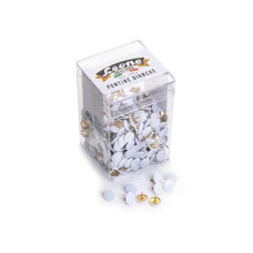 PUNTINE DA DISEGNO LEONE DELL'ERA DIAMETRO TESTA 9,5 MM - BIANCHE - BARATTOLO DA 500 PEZZI - PPB500BI