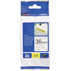 NASTRO LAMINATO BROTHER PER ETICHETTATRICE - 36 MM X 8 M - NERO/BIANCO - TZE-261