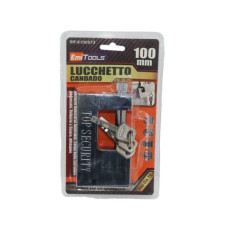 LUCCHETTO IN ACCIAIO DI SICUREZZA CON CHIUSURA A PISTONE - 100X20X55 MM - 8100573