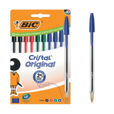 PENNA A SFERA BIC CRISTAL ORIGINAL 1 MM COLORI ASSORTITI - CONF. 10 PZ PENNA A SFERA BIC CRISTAL ORIGINAL 1 MM COLORI ASSORTITI - CONF. 10 PZ
