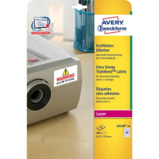 ETICHETTE BIANCHE SUPERADERENTI AVERY POLIESTERE 45,7X25,4 MM - 40 ET/FOGLIO - PER LASER - CONF. 20 FOGLI - L6140-20
