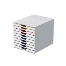 CASSETTIERA DURABLE VARICOLOR® 10 CASSETTI 28X35,6X29,2 CM PROFILI COLORATI