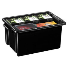 CONTENITORE PER ARCHIVIAZIONE DOCUMENTI IMPILABILE IN POLIPROPILENE 14,5L STRATA NERO - 2000440160