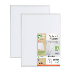 BUSTE IN PP BUCCIA SEI ROTA GAIA TRASPARENTE 23X33 CM - CONFEZIONE 25 PEZZI - ALTO SPESSORE - 722333