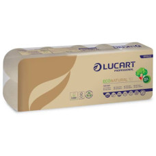 CARTA IGIENICA 2 VELI ECONATURAL 10 LUCART AVANA - 180 STRAPPI CONF. 10 ROTOLI - 811822B
