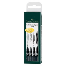 FABER CASTELL PITT ARTIST PEN CF.4 PZ. NERO F-S-M-B