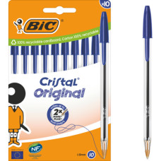 PENNA A SFERA BIC CRISTAL ORIGINAL 1MM BLU - CONF. 10 PZ PENNA A SFERA BIC CRISTAL ORIGINAL 1MM BLU - CONF. 10 PZ