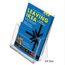 PORTA BROCHURE/CATALOGHI DA BANCO IN PS TRASPARENTE TECNOSTYL A4 UNA TASCA - LH001