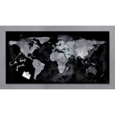 LAVAGNA MAGNETICA IN VETRO ARTVERUM SIGEL 91X46X1,5 CM WORLDMAP RGL270