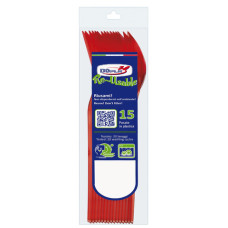 CUCCHIAI DOPLA RIUTILIZZABILI COMPATTI IN PS 180 MM ROSSO - CONFEZIONE DA 15 PEZZI - 03955