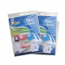 ETICHETTE BIANCHE SCRIVIBILI A MANO TICO EXPORT 38X19 MM 21 ET./FOGLIO BUSTINA DA 10 FOGLI