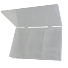 VALIGETTA PORTAMINUTERIA IN PLASTICA TRASPARENTE - 7 SCOMPARTI - 37X19X H.4,5 CM - CODICE: 102912 VALIGETTA PORTAMINUTERIA IN PLASTICA TRASPARENTE - 7 SCOMPARTI - 37X19X H.4,5 CM - CODICE: 102912