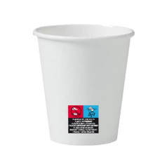 BICCHIERI DOPLA GREEN IN CARTA MARCATI BIANCO 250 ML CONF. 50 PZ 42134