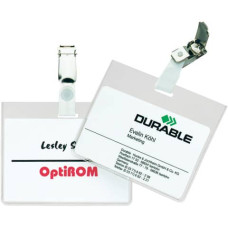 PORTANOMI DURABLE TASCA CHIUSA CON CLIP INSERTO 60X90MM CONF. 5 PZ