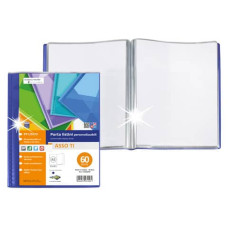 PORTALISTINI PERSONALIZZABILI SEI ROTA ASSO TI IN PP LISCIO 15X21 CM BLU - 60 BUSTE - 57266007