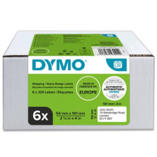 ETICHETTE GRANDI PER SPEDIZIONI/BADGE DYMO LW BIANCHE CONF. 6 PEZZI DA 220 ETICHETTE 54X101 MM - 2093092