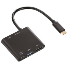 ADATTATORE MULTIPORT HAMA 4 IN 1 USB C / 2XUSB A, USB TYPE C, HDMI NERO 7135729