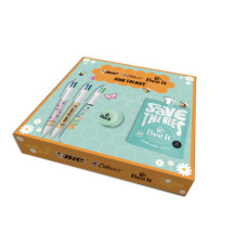 COFANETTO BIC SAVE THE BEES - 3 PENNE 4 COLOURS E CREMA MANI E CORPO BEE IT