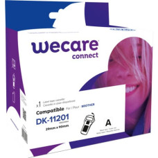 ROTOLO 400 ETICHETTE COMPATIBILI BROTHER 29 MM X 90 MM WECARE NERO/BIANCO - K80049W4