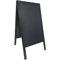 Lavagna da terra a gesso liquido securit® sandwich in legno 70x120 cm nero