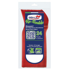 CUCCHIAINI DOPLA REUSABLE COMPACT IN PS 125 MM ROSSO - CONF. DA 24 PEZZI - 03956
