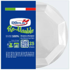 PIATTI IN POLISTIRENE DOPLA RE-USABLE Ø 170 MM - FRUTTA - CONF. 25 PEZZI - 12506