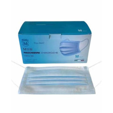MASCHERINE CHIRURGICHE MONOUSO TIPO IIR CONF. 50 PZ AZZURRO