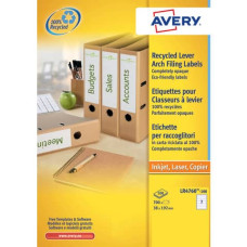 ETICHETTE IN CARTA RICICLATA BIANCA PER RACCOGLITORI AVERY 38X192 MM - 7 ET/FOGLIO - LASER CF.100 FF - LR4760-100