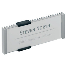 TARGHE DURABLE INFO SIGN IN ALLUMINIO/ACRILICO TRASPARENTE/ARGENTO METALLIZZATO 149X52,5 MM - 480023