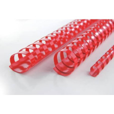 SPIRALI IN PLASTICA PER RILEGATURA A 21 ANELLI - 12 MM A4 - FINO A 95 FOGLI - CONF DA 100 DORSI GBC ROSSO - 4028217