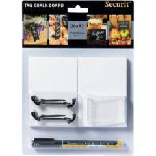 LAVAGNE SCRIVIBILI A GESSO LIQUIDO SECURIT TAG A7 NERO SET DA 20 TARGHE - TAG-A7-WT LAVAGNE SCRIVIBILI A GESSO LIQUIDO SECURIT TAG A7 NERO SET DA 20 TARGHE - TAG-A7-WT