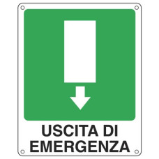 CARTELLO SICUREZZA 25X31 CM - CARTELLI SEGNALATORI USCITA DI EMERGENZA 20107X