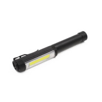 Torcia in alluminio da lavoro calamitonero led con magnete e clip Luce quadra nero