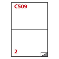 ETICHETTE BIANCHE AUTOADESIVE MARKIN COPIATABU C509 SUPER PERMANENTE 210X148 MM 2 ET/FOGLIO CF. 100 FF A4 X210C509SP