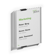 TARGHE DURABLE INFO SIGN IN ALLUMINIO E ACRILICO TRASPARENTE/ARGENTO METALLIZZATO 149X210,5 MM - 480323