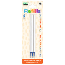 CONF. 12 BLISTER DA 3 REFILL INCHIOSTRO CANCELLABILE LEBEZ BLU PER PENNE CON CAPPUCCIO 0,5 MM - 81807 CONF. 12 BLISTER DA 3 REFILL INCHIOSTRO CANCELLABILE LEBEZ BLU PER PENNE CON CAPPUCCIO 0,5 MM - 81807
