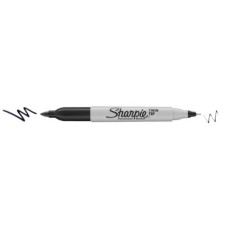 MARCATORE PERMANENTE SHARPIE TWIN TIP EF F A DOPPIA PUNTA CONICA 1-0,5 MM NERO S0811100