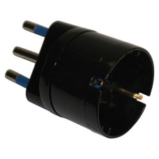 ADATTATORE DI RETE SPINA 2P+T 16A PRESA SCHUKO MKC NERO 492518358