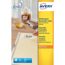 ETICHETTE BIANCHE RIMOVIBILI AVERY 210X297 MM - 1 ET/FOGLIO - STAMPANTI LASER/INKJET CONF. 25 FOGLI L4735REV-25