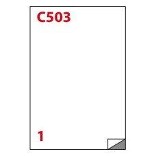 ETICHETTE BIANCHE MARKIN COPIATABU C503 COLLA SUPER PERMANENTE 210X297 MM 1 ET/FOGLIO CONF. 100 FOGLI A4 X210C503SP