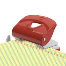PERFORATORE A DUE FORI Q-CONNECT 20 FOGLI ROSSO KF14219