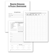REGISTRO OPERAZIONI DI PULIZIA E SANIFICAZIONE DATA UFFICIO - 28 PAGINE - 31X24,5 CM DU321900100