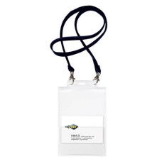 PORTANOME IN PVC RIGIDO SEI ROTA PASS 6 ST CORDONCINO+MOSCHETTONE+TASCA IN CONF. DA 10 PEZZI - NERO - 31842700
