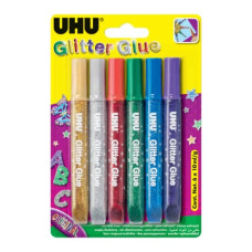 COLLA GLITTER UHU ORIGINAL COLORI ASSORTITI 6X10 ML - 39017